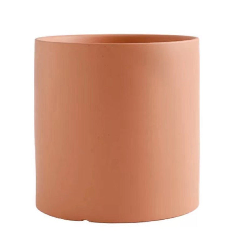 Colorful Nordic Ceramic Flowerpot with Tray