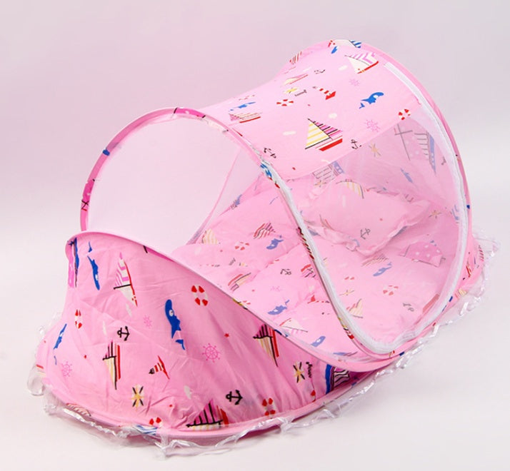 Foldable Baby Bed Net with Pillow Set