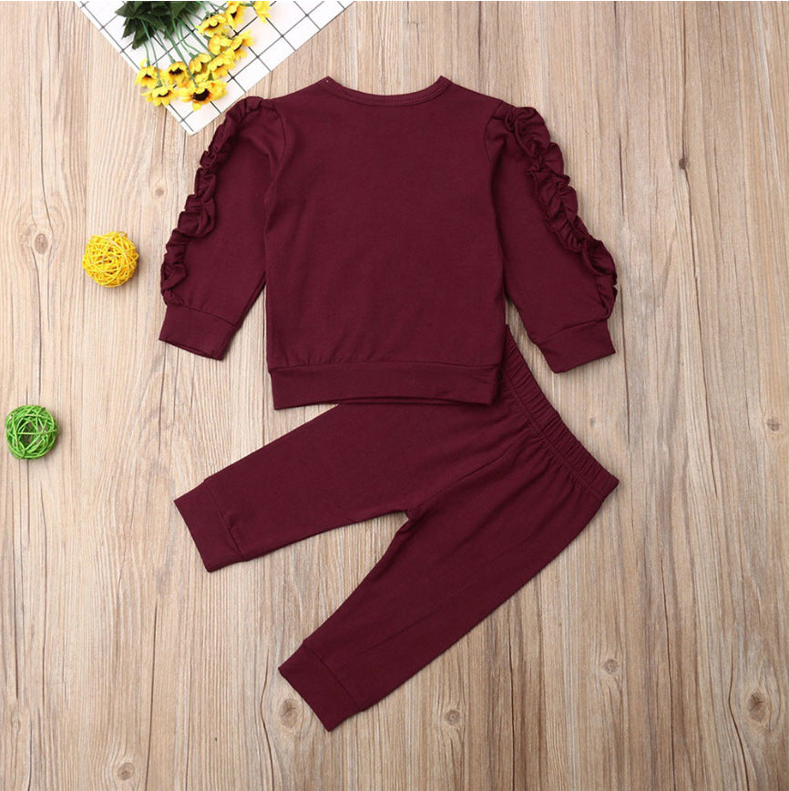 Newborn Ruffles Jumper Outfit Set: Fall Clothes