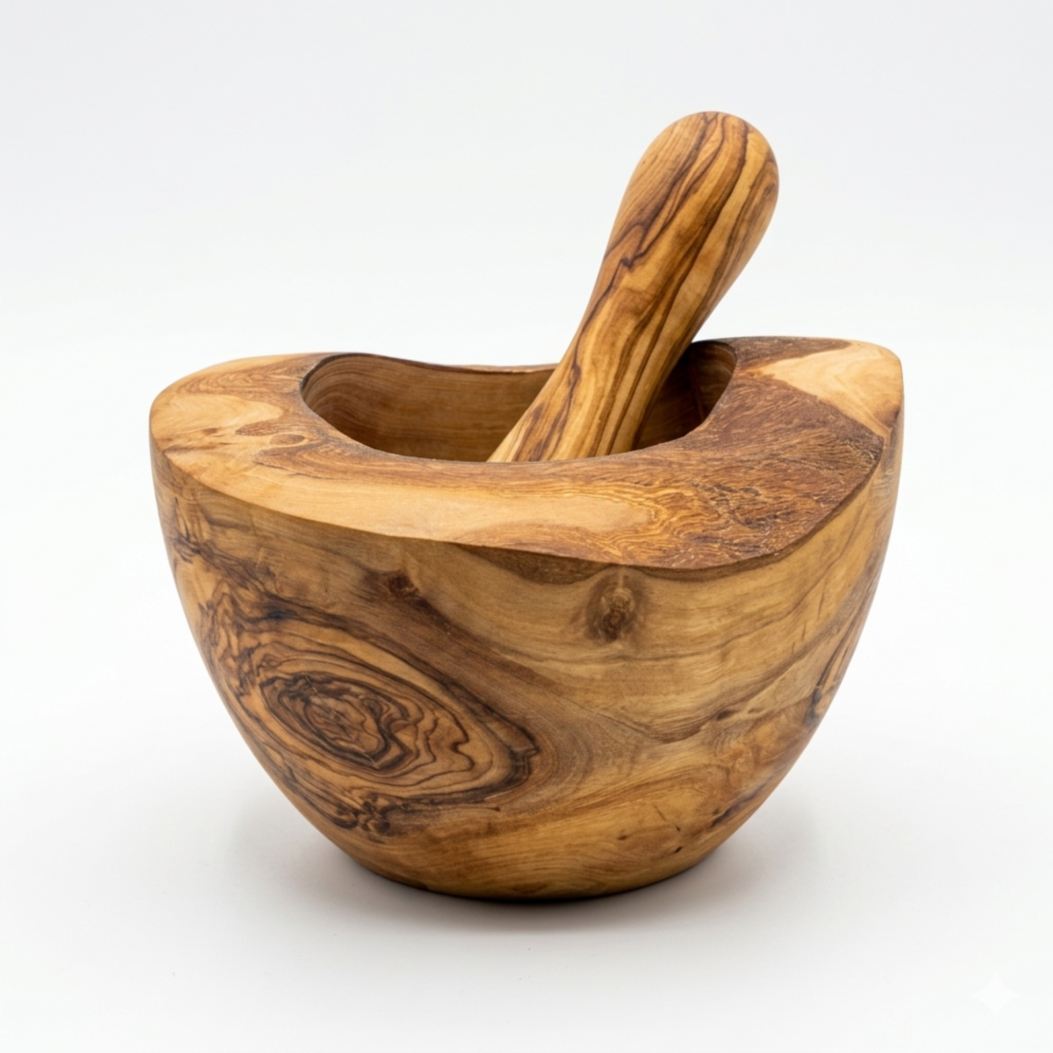 Olive Wood Rustic Mortar and Pestle